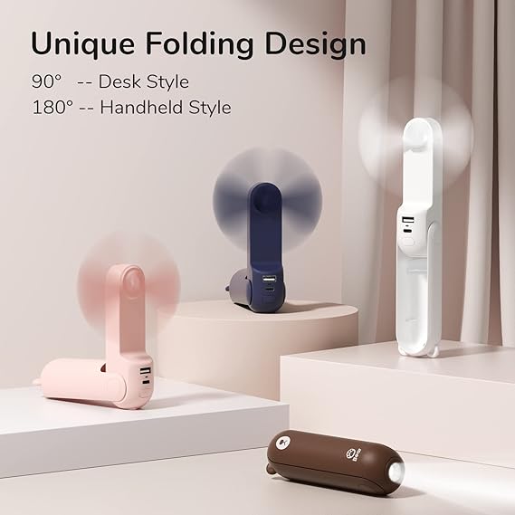 JISULIFE 3-in-1 Handheld Mini Fan