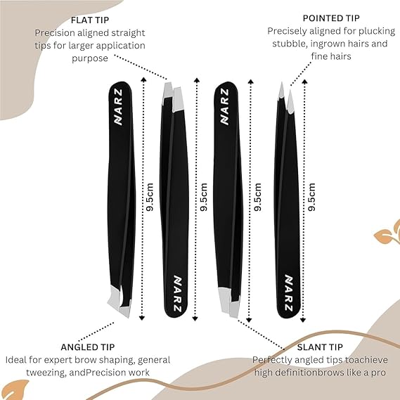 NARZ 4Pcs Precision Tweezers Set