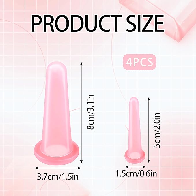 4PCS Silicone Facial Cupping Set