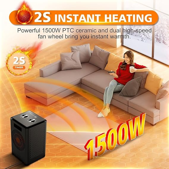 Space Heater PTC Electric 1500W