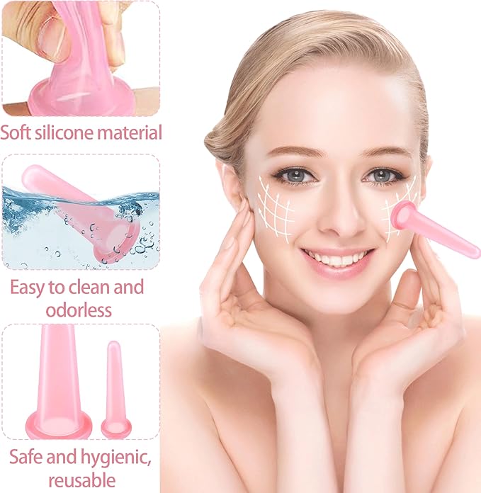 4PCS Silicone Facial Cupping Set
