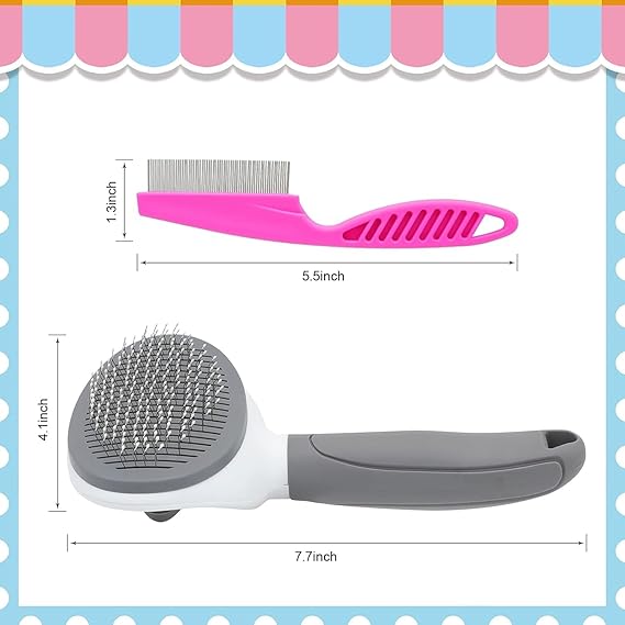 Cat Grooming Brush with Release Button