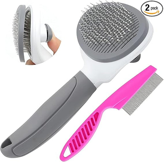 Cat Grooming Brush with Release Button
