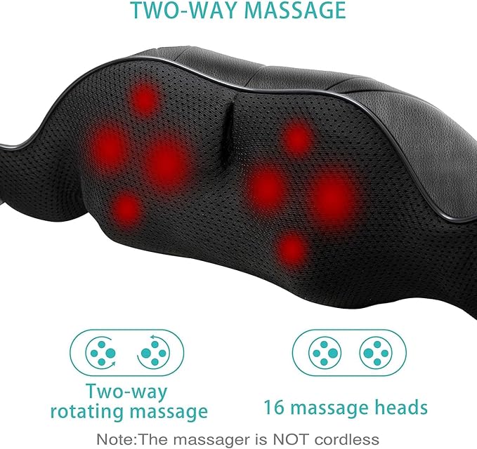 4D Shiatsu Neck & Shoulder Massager with Heat