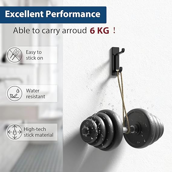 UltraHold™ 4-Pack Heavy Duty Self-Adhesive Hooks