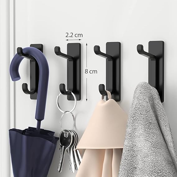 UltraHold™ 4-Pack Heavy Duty Self-Adhesive Hooks